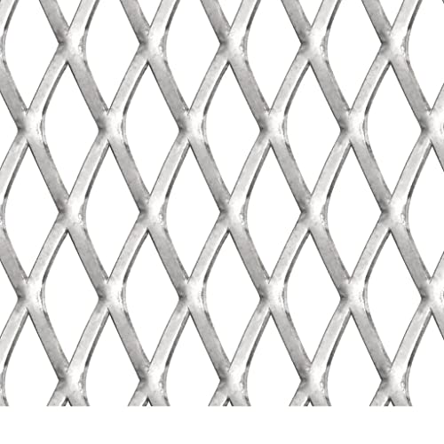 vidaXL Garden Wire Fence Stainless Steel 19.7"x19.7" 1.8"x0.8"x0.2 - size: 19.7" x 19.7"
