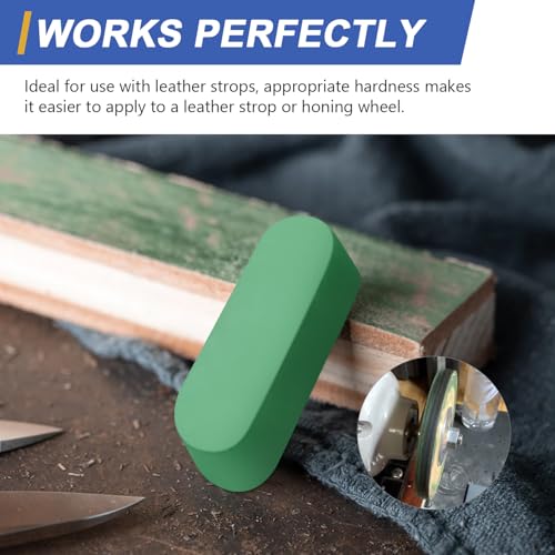 SCOTTCHEN Stropping Compound, 7.4 Oz. Fine Green Buffing Polishing Compound, Leather Strop Compound, Honing Compound for Knife Polishing-3Pack - size: 7.4 Oz. - Fine Green