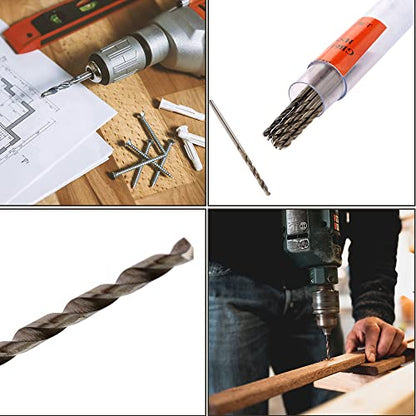 10PCS 2mm Mini HSS Drill Bit,Straight Shank Twist Drill - size: 2mm