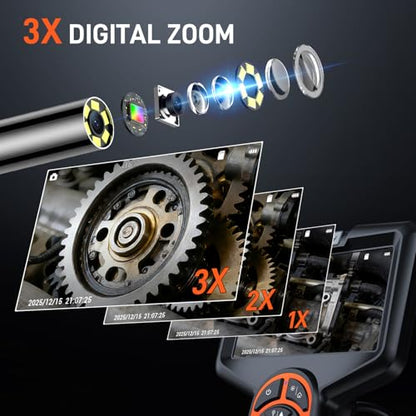 3.9mm Borescope Camera with Light, 5" Industrial Endoscope Camera