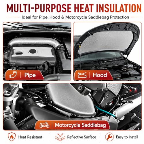 FLASLD Thermal Block - Automotive Heat Shield - Reflective Aluminum, Insulation & Adhesive 40'' X 60'' - size: 40 x 60 Inch