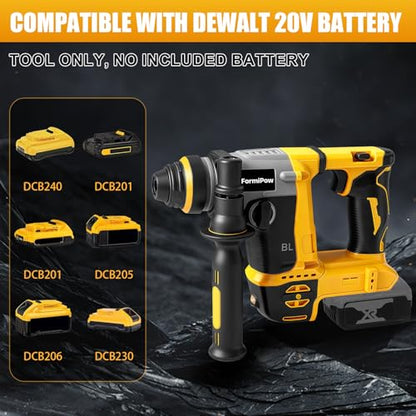 SDS Plus Rotary Hammer for Dewalt 20V Battery (No Battery) - color: Yellow