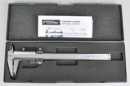 Fowler 52-058-016-0, Vernier Caliper with 0-6"/150mm Measuring Range - style: 6 inches 0.001 52-058-016-0