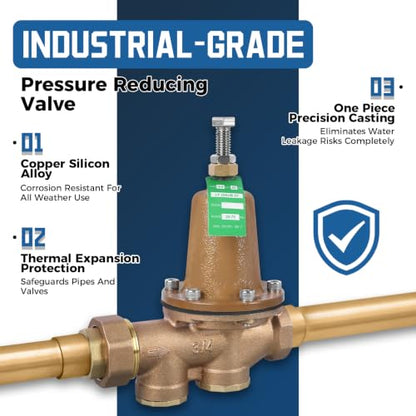 LF25AUB-Z3 3/4" Water Pressure Reducing Valve, Cast Copper Silicon Alloy