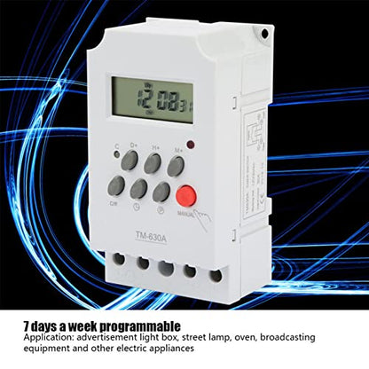 Programmable Timer Relay 12V DC, 24/7 LCD 17 On/Off
