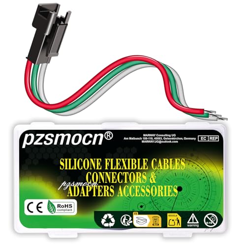 15Pieces JST SM 2.5mm 3 Pin 20AWG Silicone Connector Kit 20cm Set - size: 3-Pin, style: JST-SM-F