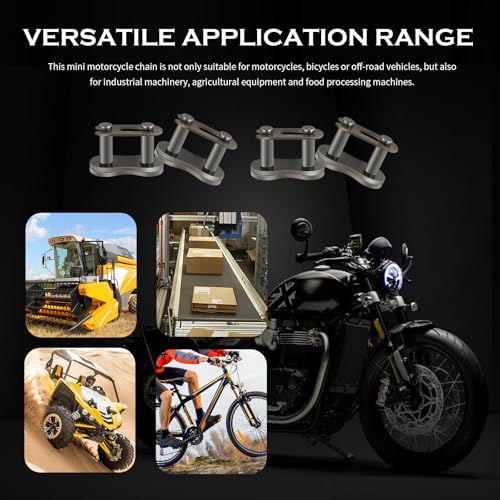 4PCS 420 Chain Master Link for Motorcycle,420 Roller Chain Connector Heavy Duty Alloy Steel,Universal Fit Replacement Motorcycle Chains/Bike Chains Master Link for Go Kart,Mini Bike