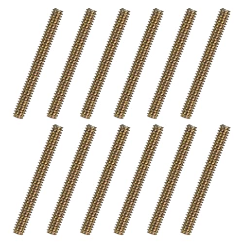 uxcell 12pcs Fully Threaded Rods 1/4x2-1/4 All Thread Studs Long Threaded Screw Carbon Steel for Furniture Garden Railing Mounting Assembly Fastening Frame Connection Colorful Zinc - size: 1/4x2-1/4"