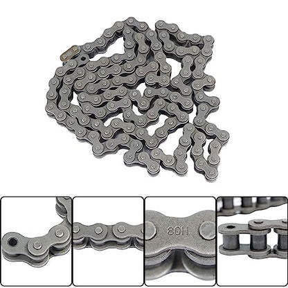 80H Heavy Duty Roller Chain 10 Feet with 1 Connecting Links 120 Links