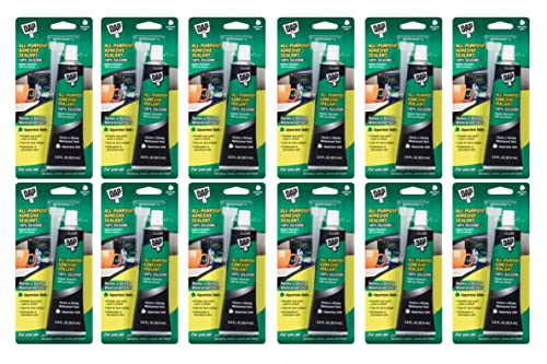 Dap 00688 All-Purpose Adhesive Sealant, 100% Silicone, 2.8-Ounce Tube - 12 Pack - size: 2.8 FL OZ