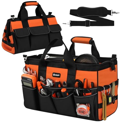 UUP 18" Large Tool Bag, HeavyDuty Spacious Tool Box Organizer, Orange - color: Orange, size: 18 Inch