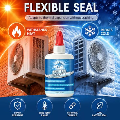 60 ml HVAC Gasket and Thread Sealant, Non-Hardening AC Gasket Sealer,1 Pack
