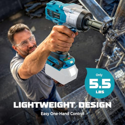 DIYtoolifz 2000N.M Cordless Impact Wrench 1/2" Compatible with Makita 18V - color: Blue
