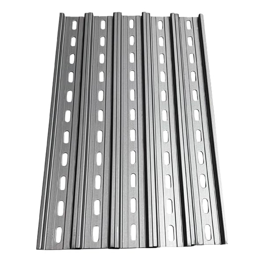 International Connector T&G 5 Pieces DIN Rail Slotted Aluminum RoHS 35mm Wide 7.5mm High (11") - size: 11"