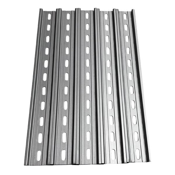International Connector T&G 5 Pieces DIN Rail Slotted Aluminum RoHS 35mm Wide 7.5mm High (11") - size: 11"