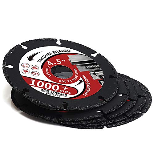 5Pcs/Lot 4.5" Metal Cutting Diamond Blade Diamond Cut Off Wheel for Cutting Rebar Sheet Metal Ductile Pipe Angle Iron Stainless Steel and Similar Materials (4.5-5pcs) - size: 4.5-5pcs