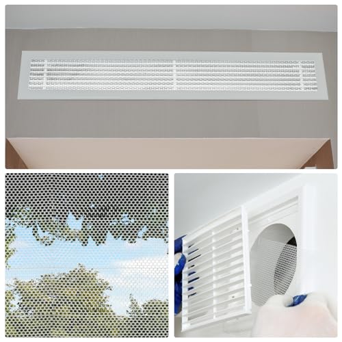 PATIKIL 9.8" L x 13" W Universal Car Grill Mesh, 7x12mm Diamond Hole Aluminum Mesh Expanded Perforated Metal Sheet for Ventilation Filtration Dryer Vent Guard Screen, Silver Tone - size: 9.8" x 13"