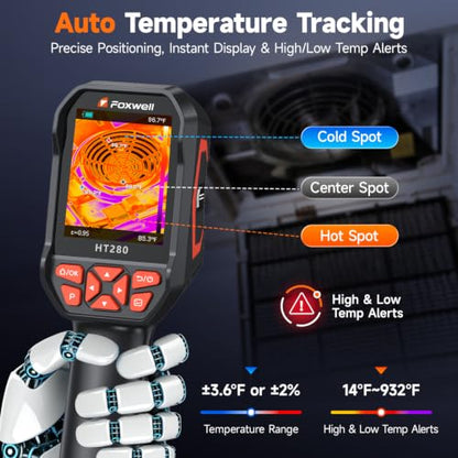 FOXWELL HT280 Thermal Imaging Camera, 320 X 240 2.8" LCD, 260 x 260 TISR