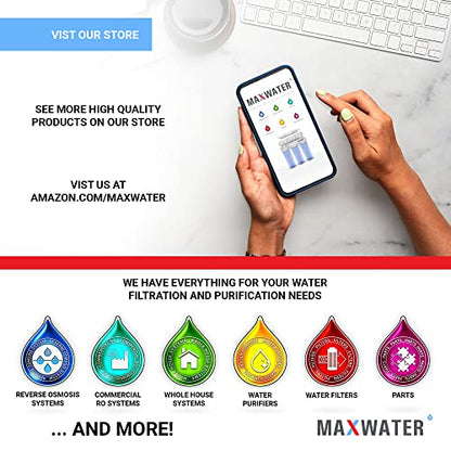 Max Water 5 Micron 10 x 4.5 Whole House Sediment Water Filter Replacement Cartridge Compatible With DGD-5005, AP810, SDC-45-1001, HD-950A, WFHD13001B, 2-Pack - size: 2, style: 5 Micron