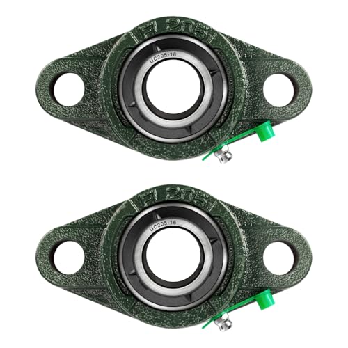 UCFL205-16 Pillow Block Bearing, 1" Bore 2-Bolt Flange Mount, 2 Pack
