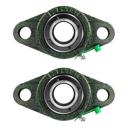 UCFL205-16 Pillow Block Bearing, 1" Bore 2-Bolt Flange Mount, 2 Pack