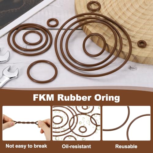Fluorine Rubber O-Rings 3-3/8" OD, 3-1/8" ID, 1/8" Width 2PCS - size: 3-3/8" OD, 3-1/8" ID, 1/8" Width