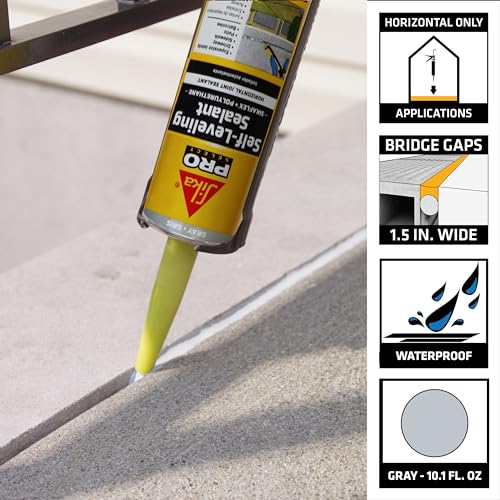 SIKA Sikaflex Self-Leveling Sealant, 12-Pack, 10.1 Oz, Gray – Easy Application, Quick-Curing, Waterproof & Weather-Resistant, Ideal for Driveways, Garages, Sidewalks, and Concrete Joints - color: Gray, size: 10.1 fl. oz (Pack of 12)