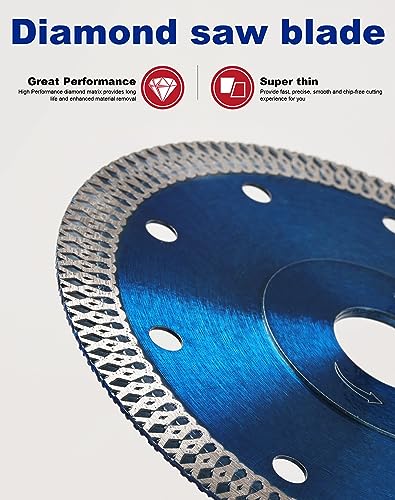 4 in Super Thin Tile Blade Diamond Porcelain Cutting Blade for Cutting Granite Marble Ceramics Porcelain Tiles (4") - size: 4"