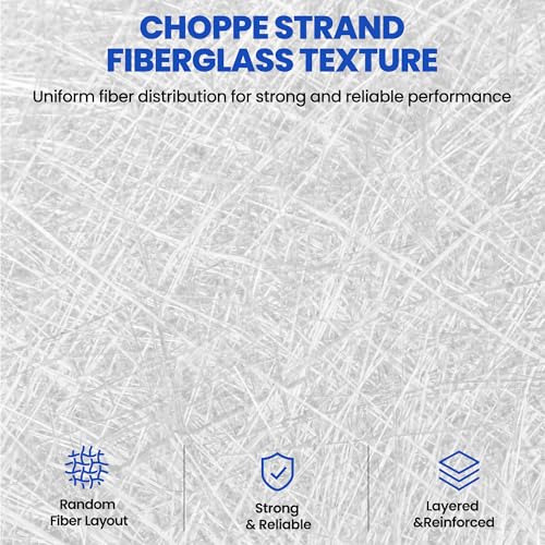 Fiberglass Mat Roll, 4 Inch x 10 Yards, 1.5 oz Chopped Strand Repair Mat - size: 4in×10yd