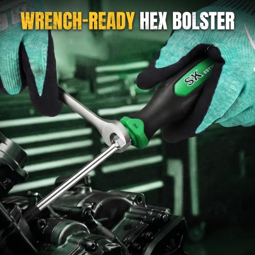 SK 6-Piece Magnetic Screwdriver Set, 3 Slotted & 3 Phillips Screwdrivers - style: Slotted & Phillips