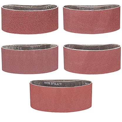 15 Pack 3X18 Inch Sanding Belts 80 120 150 240 400 Grit - size: 3 x 18 in (15 Pck)