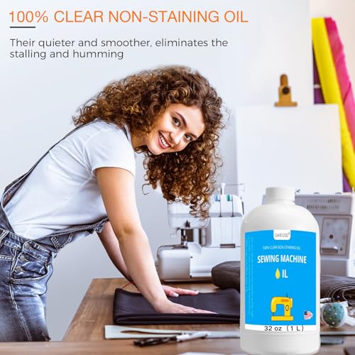 OAIEGSD 32oz Fine Light Sewing Machine Oil and Lubricant, Clear & Odorless - size: 32 oz