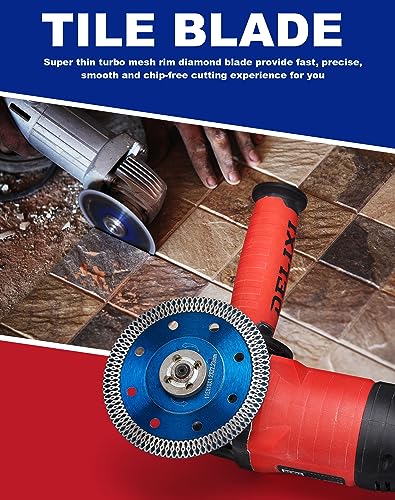 OSTEK 4.5 Inch Super Thin Diamond Tile Blade Porcelain Cutting Blade for Cutting Granite Marble Ceramics Porcelain Tiles(4.5") - size: 4.5"