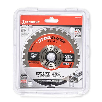 Crescent 5-3/8" x 30-Tooth SteelSlicer™ Medium Metal Circular Saw Blade - size: 5-3/8" x 30T, style: Metal Cutting