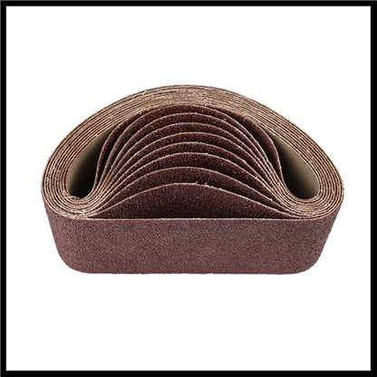 3 x 18 Inch Sanding Belts 40 Grit Aluminum Oxide Sanding Belt Sandpaper for Portable Belt Sander 10 Pcs Durable Material