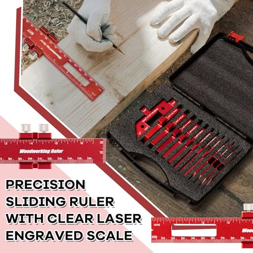 Konohan 15 Pcs Router Table Setup Blocks Precision Aluminum Height Gauge