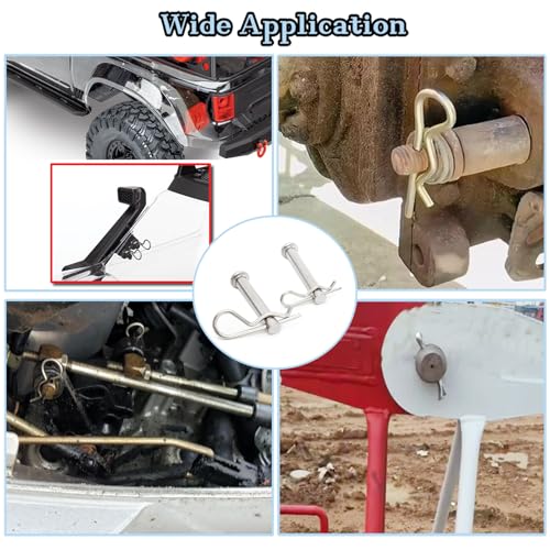 10pcs Cotter Pins, R Clips Hardware Pins, Spring Fasteners Hitch Pin, for Trailer Locking, Trailer Clamps, Lawn Mowers, Trucks, Mechanics, Heavy Duty R Clips Cotter Pin - M3.0x65mm - size: M3.0x65mm-10PCS