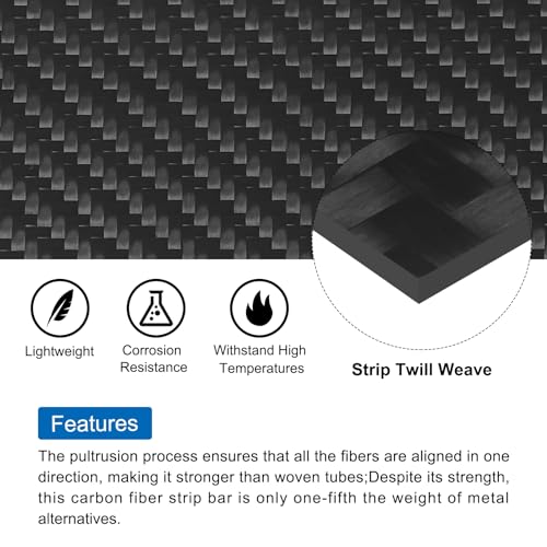 MECCANIXITY 1 Pcs Carbon Fiber Sheet 200x300x1mm Matte Surface Pultruded Flat Carbon Fiber Board Plate Twill Weave Panel Sheet for Kites RC Airplane - size: 200x300x1mm, style: Matte