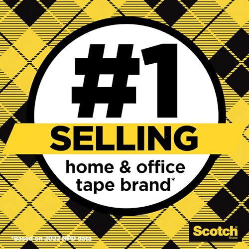 Scotch Double-Sided Tape, 1/2 in x 250 in (12.7 mm x 6.35 m), 3 Count (Pack of 12) - size: 0.5 in x 250 in (3 Rolls) (Pack of 12)