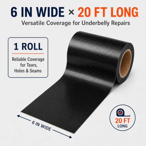 RV Underbelly Repair Tape, 6 in x 20 ft, Waterproof Fabric Tape - size: 6" x 20 Ft