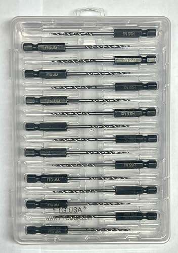 FTG USA 16Pc #4 (7/64") Replacement Countersink Drill Bit Set Tapered Bits - size: #4 (7/64"), style: 16 Bits w/o cutter