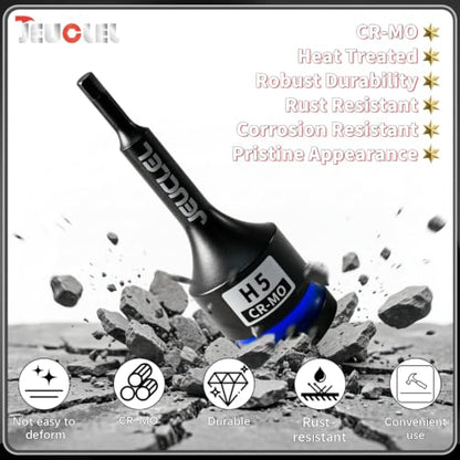 5mm Hex Impact Bit Socket, H5 1/2" Drive Allen Socket, Cr-Mo Steel - size: 1PC | H5 5MM