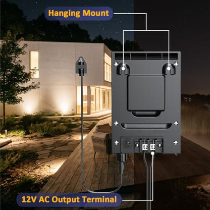 120W Low Voltage Transformer Photocell Timer 12V AC