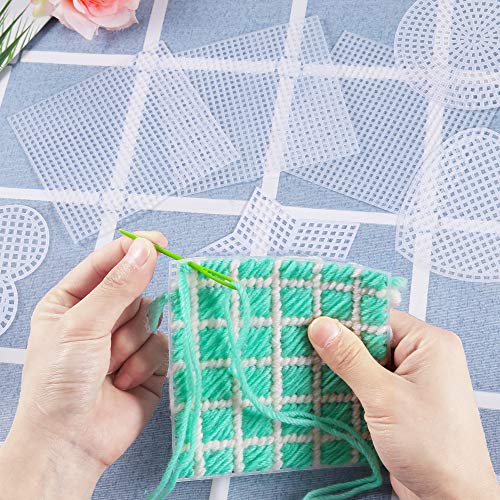 Pllieay 36Pcs Mesh Plastic Canvas Sheets Kit, Embroidery Tools for Craft - size: 36Pcs 6 count