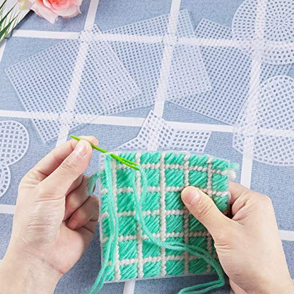 Pllieay 36Pcs Mesh Plastic Canvas Sheets Kit, Embroidery Tools for Craft - size: 36Pcs 6 count