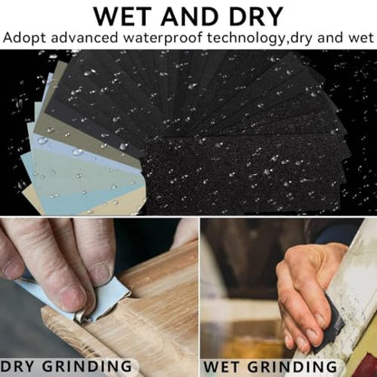 36 Pcs Wet Sand Paper Assortment, 280-3000 Grit 9 x 3.6 Inch - size: 36PCS/280-3000Grit