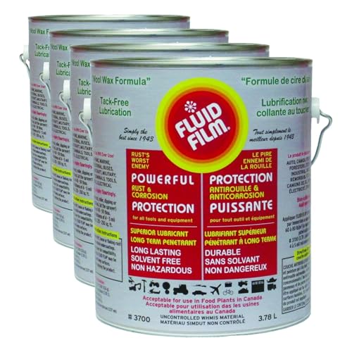Fluid Film 1 Gallon Can Rust Inhibitor Rust Prevention Anti Corrosion Anti Rust Coating Undercoating Underbody Rust Proofing Corrosion Protection for Truck Snow Blower Mower Car Semi Tractor Bus - size: 1 Gallon (Pack of 4)