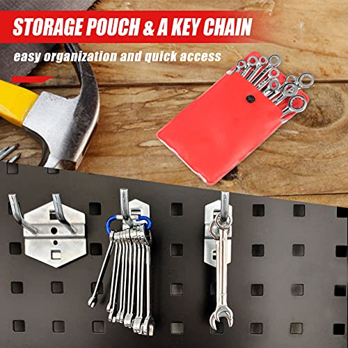 SPEEDWOX Mini Wrench Set 4mm-11mm & 5/32"-7/16" Open and Box End Wrench Set - size: 2 set wrench