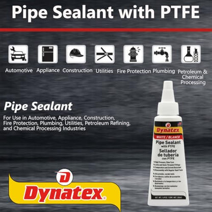Dynatex Pipe Sealant w/PTFE 1.69 oz Bottle (1 Pack)
