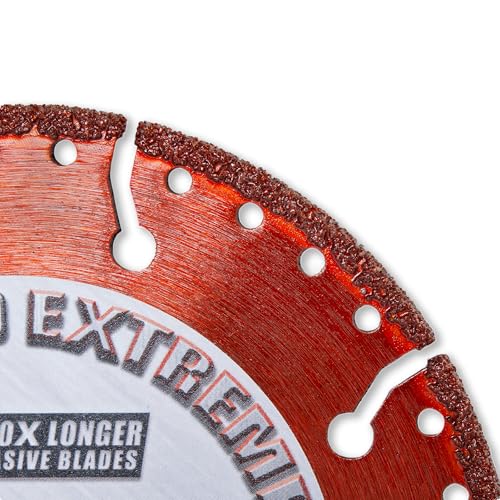 Diamond Extreme 4-1/2 Inch Metal Cutting Diamond Blade, Heavy-Duty Vacuum-Brazed Cut Off Wheel, 7/8"-5/8" Arbor for Rebar, Steel, Stainless Steel, Angle Iron & Sheet Metal (4.5") - size: 4-1/2 Inch